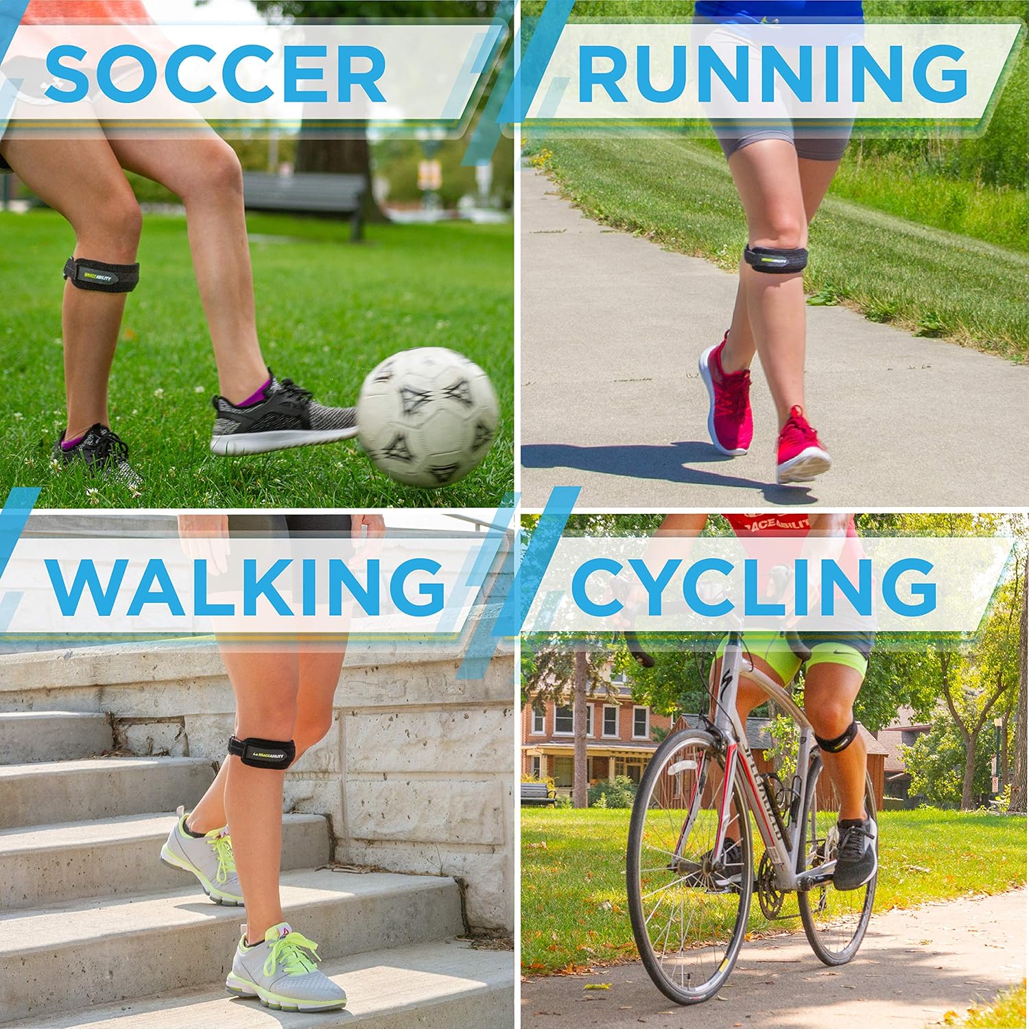 Youth Knee Support Strap - Patellar Tendon Brace for Osgood Schlatter Disease, Jumper's Knee, and Patellar Tendonitis in Sports Activities (Small)