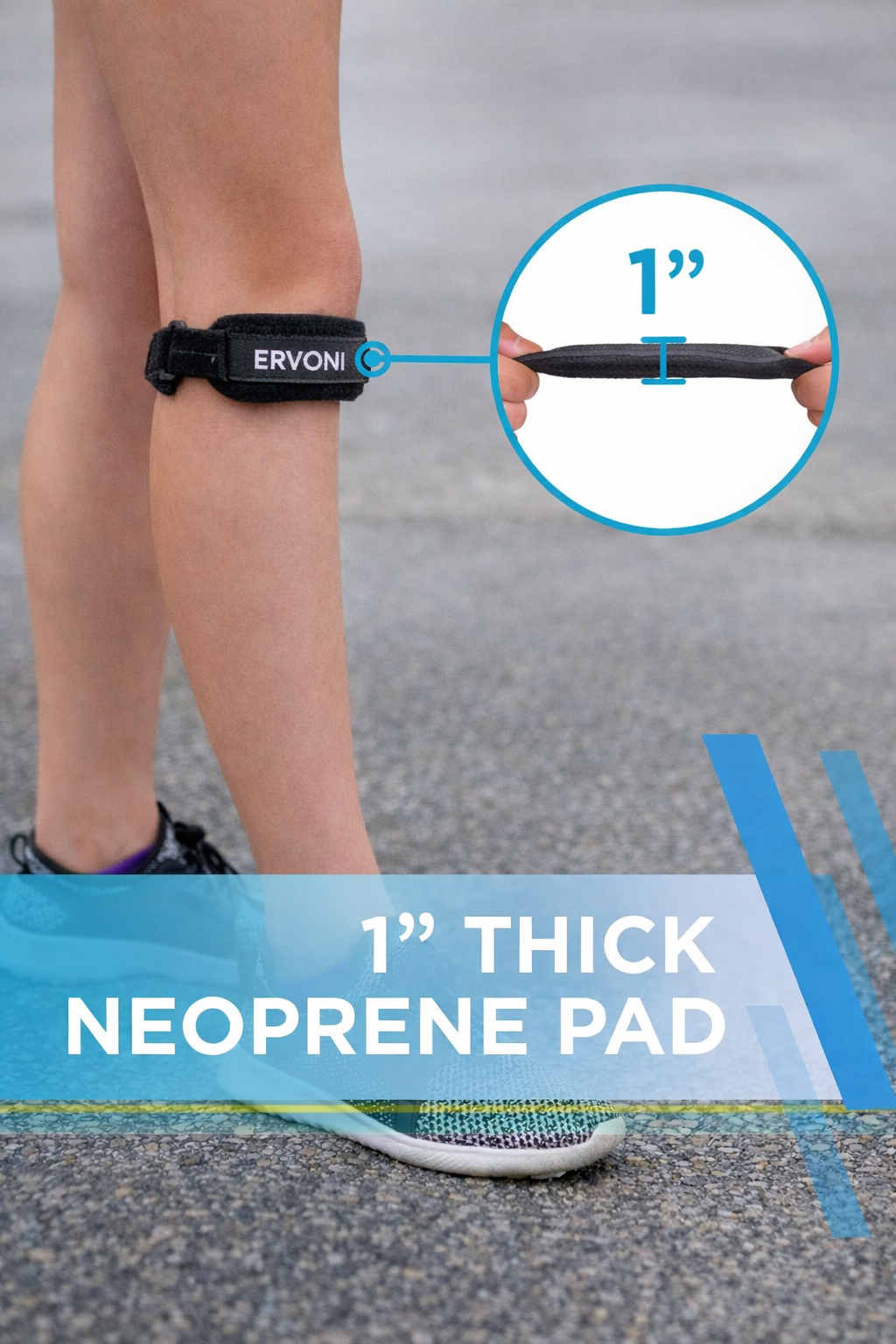 Youth Patellar Tendon Support Strap - Kids Orthopedic Knee Band for Osgood-Schlatter & Jumper's Knee Relief